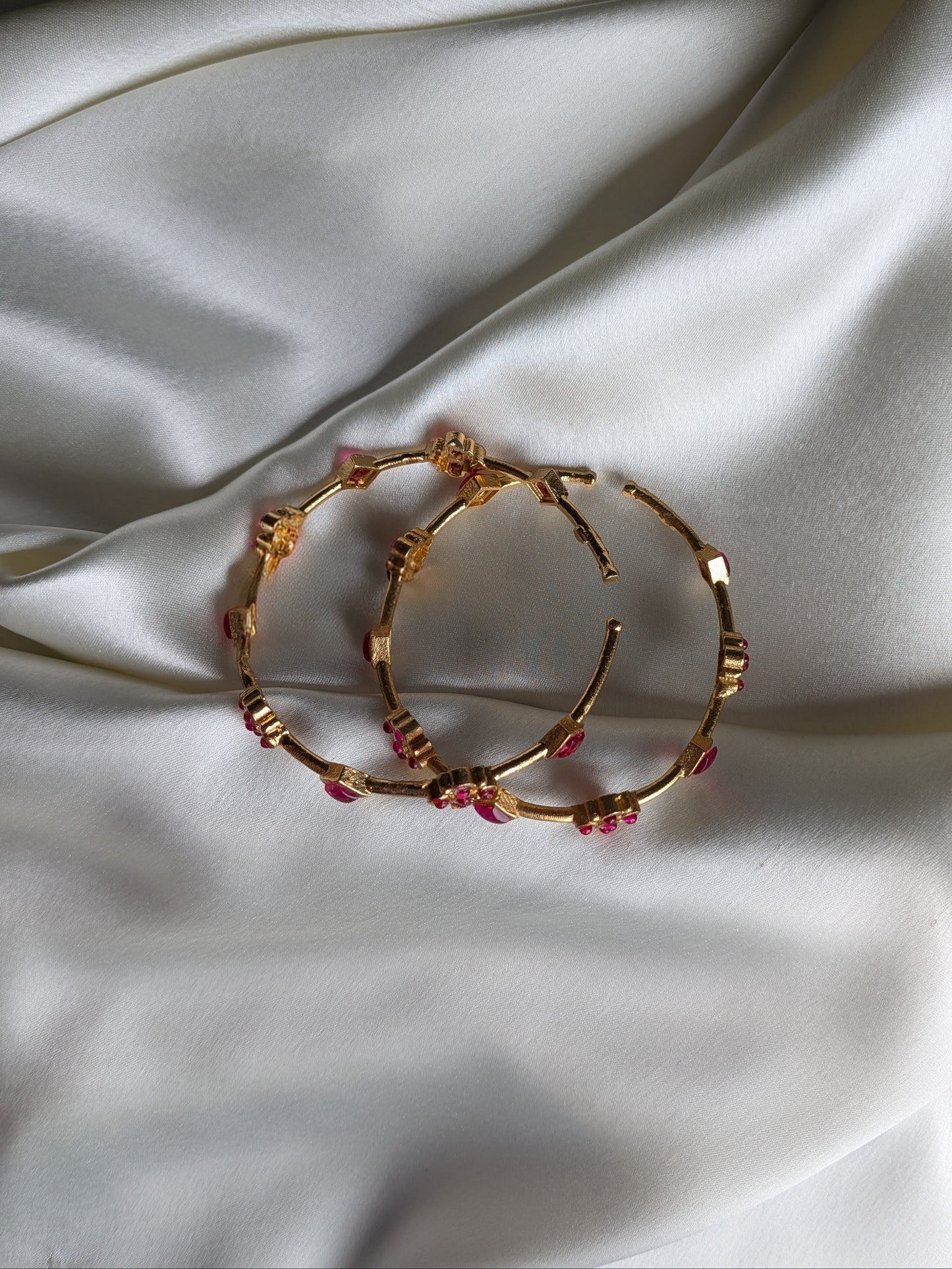 Antique Gold Plated Handmade Pair of Bangles