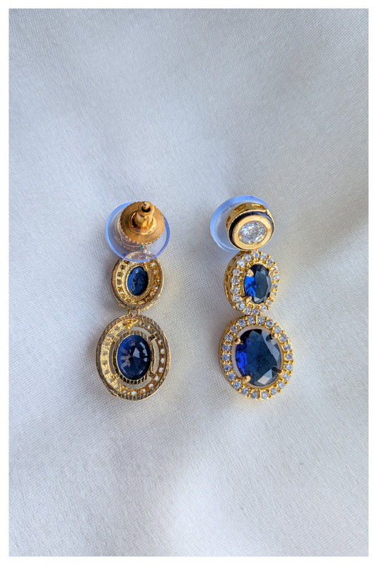 Earrings with Kundan and American Diamonds