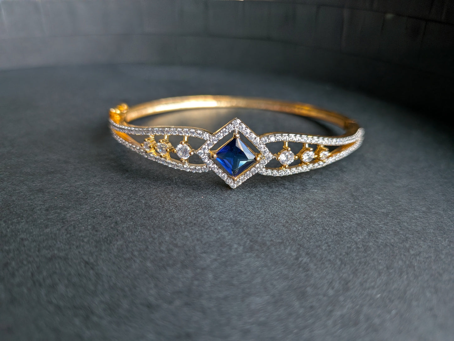 Delicate Blue Bracelet in AD