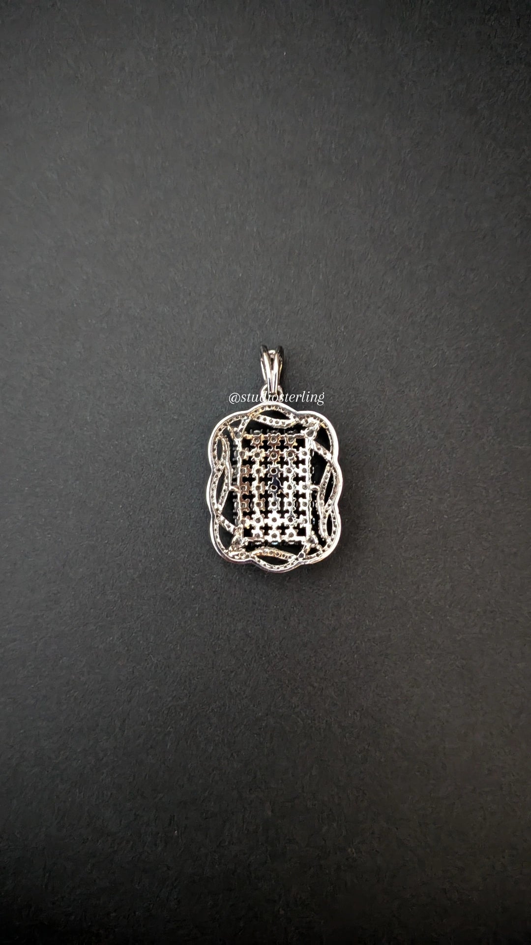 Chrome Finish Pendant Set in AD
