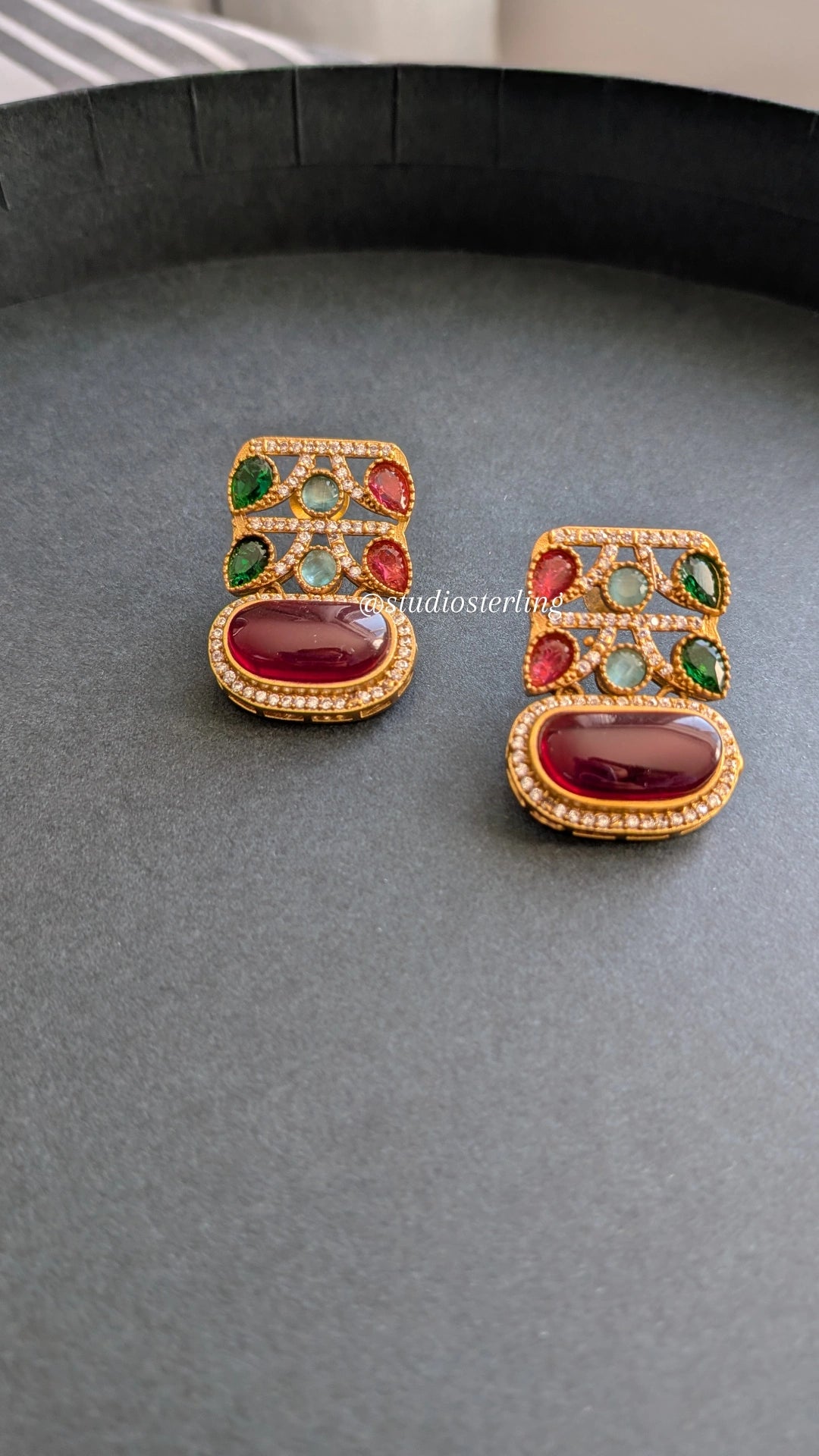 Pendant Set with AD & Monalisa stones