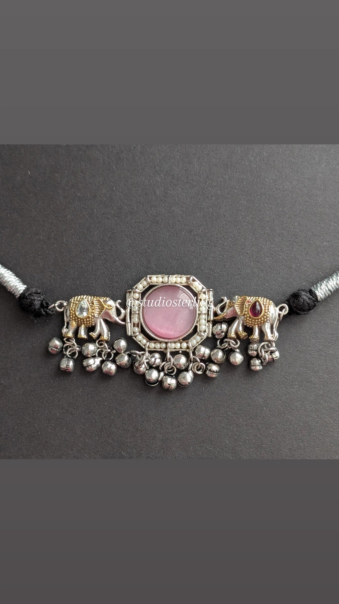 Dual Tone Choker Set - Baby Pink