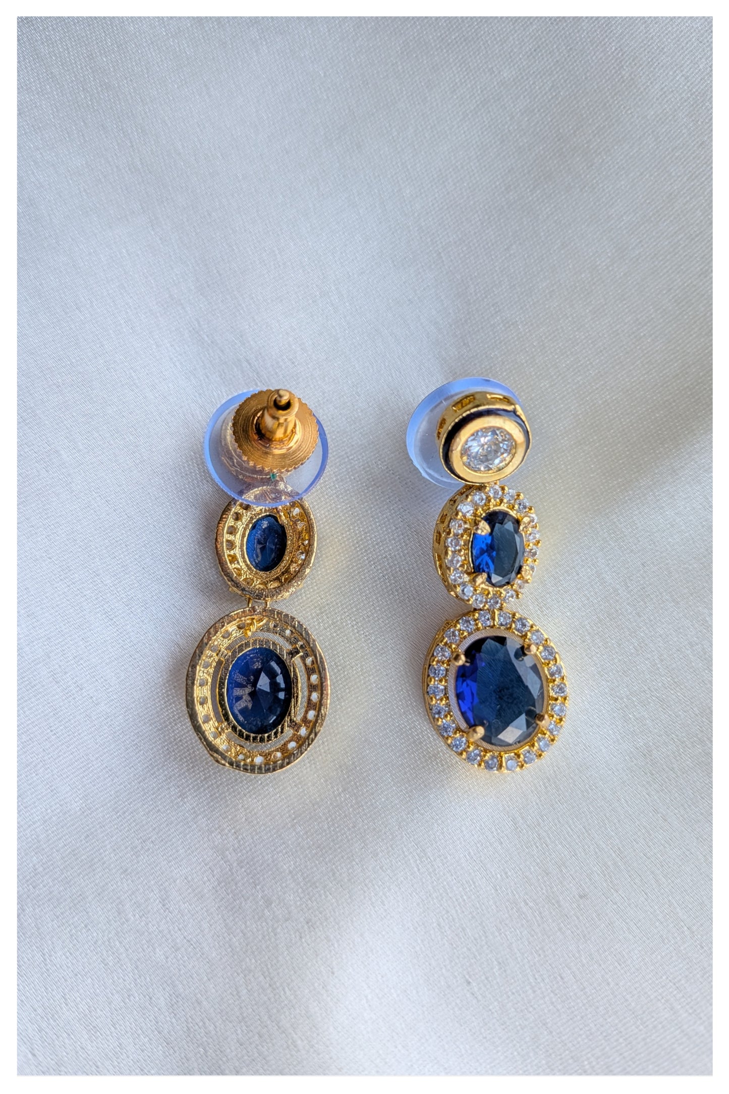 Earrings with Kundan and American Diamonds
